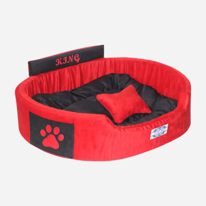 Reversable Pink-Black Color Round Shape Bed For Dog - 图片 2