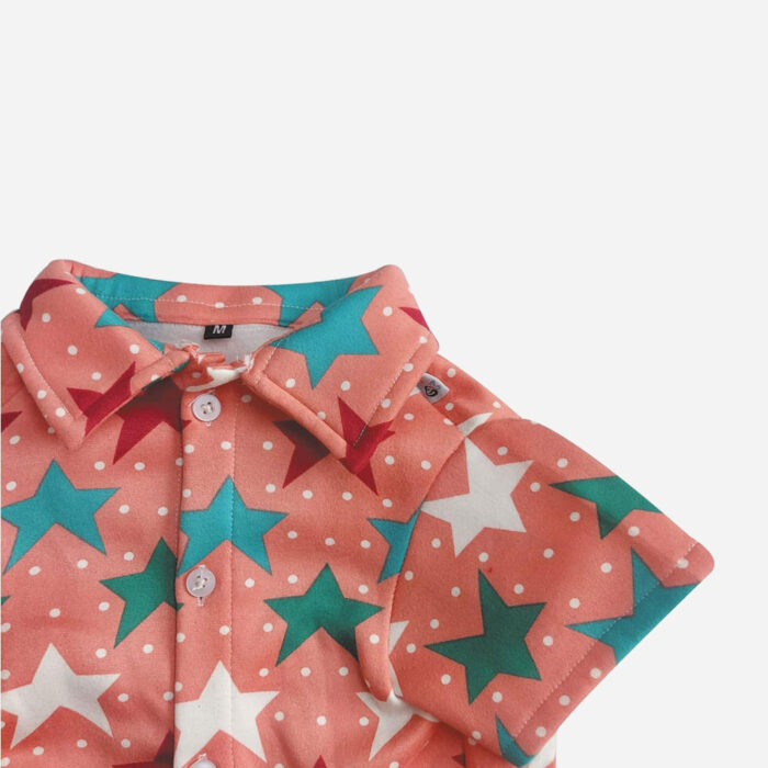 WAGZY Star Theme Printed Winter Sweater Jacket - 图片 3