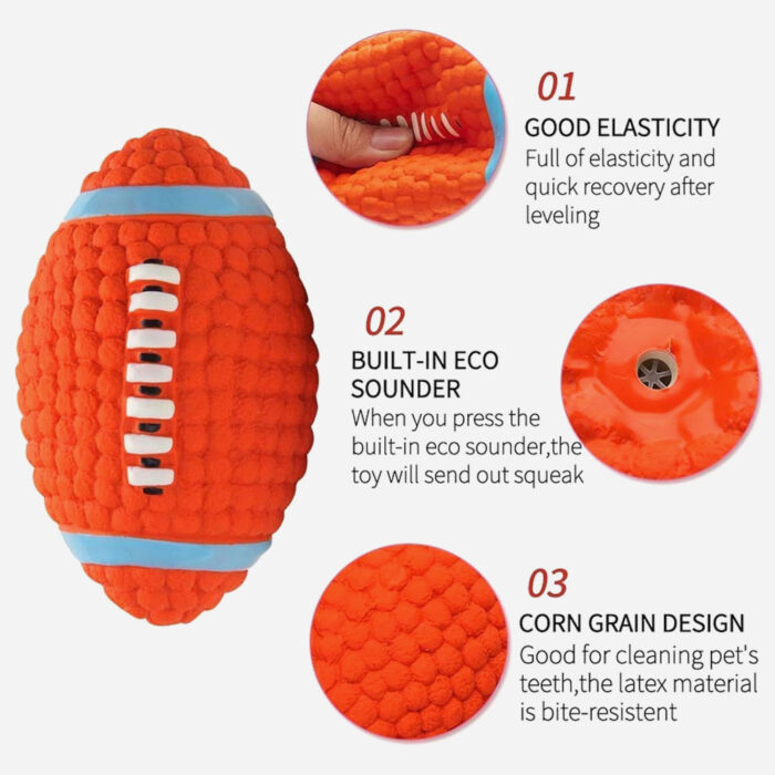 Pet Dog Sport Rugby Teething Toys for Puppies - 图片 3